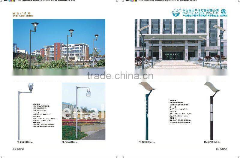 Different style led garden light in villa area