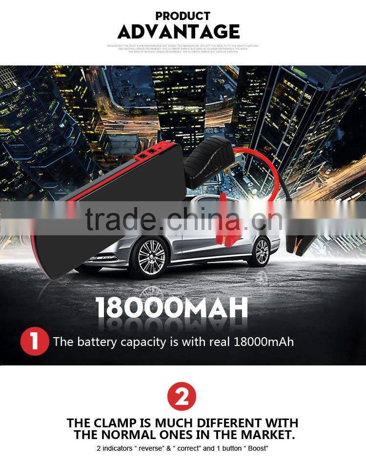 18000mAh diesel cars 10 cylinder cars 5.0L petrol diesel 12v/24v powerful mini auto jump starter lipo car battery