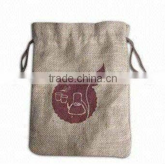 100% Jute small drawstring bags