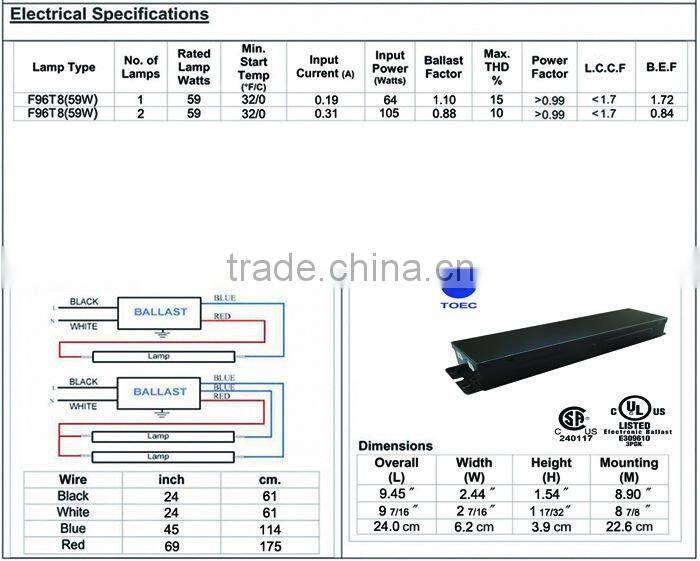 Fluorescent Lamp Ballast(CSA Approved)