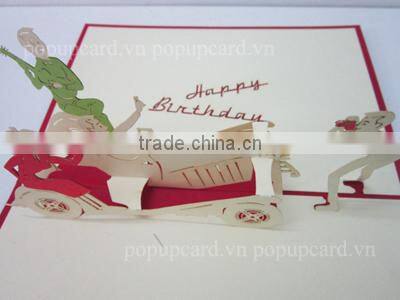 Baby (and swing)3d Happy birthday pop up card
