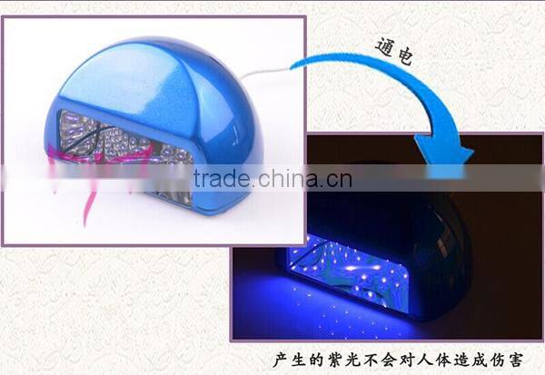 Hot pink uv led nail lamp 3W finger uv led gel lamp nail dryer