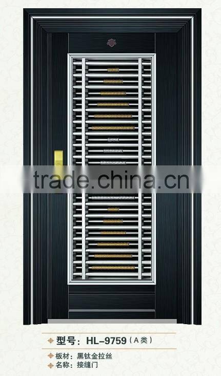 Stainless steel imitate bark grain security front door/entry door seam door