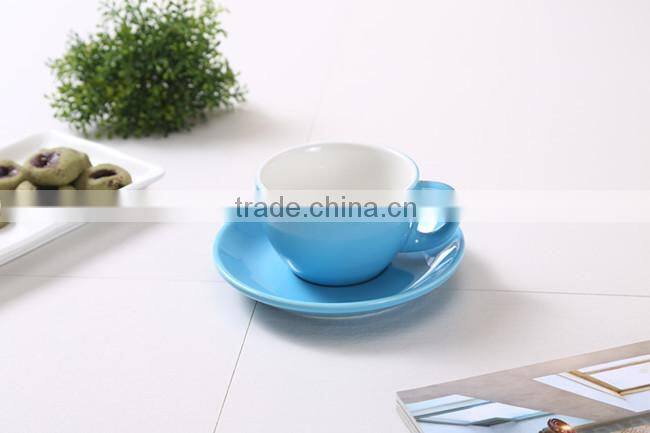 color glazed ceramic cappucino coffee cup