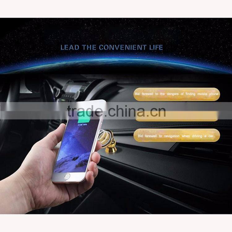 2016 Quick Charge QI Standard Strong Magnet Auto Adsorption Wireless Charger Metal In-Car Holder