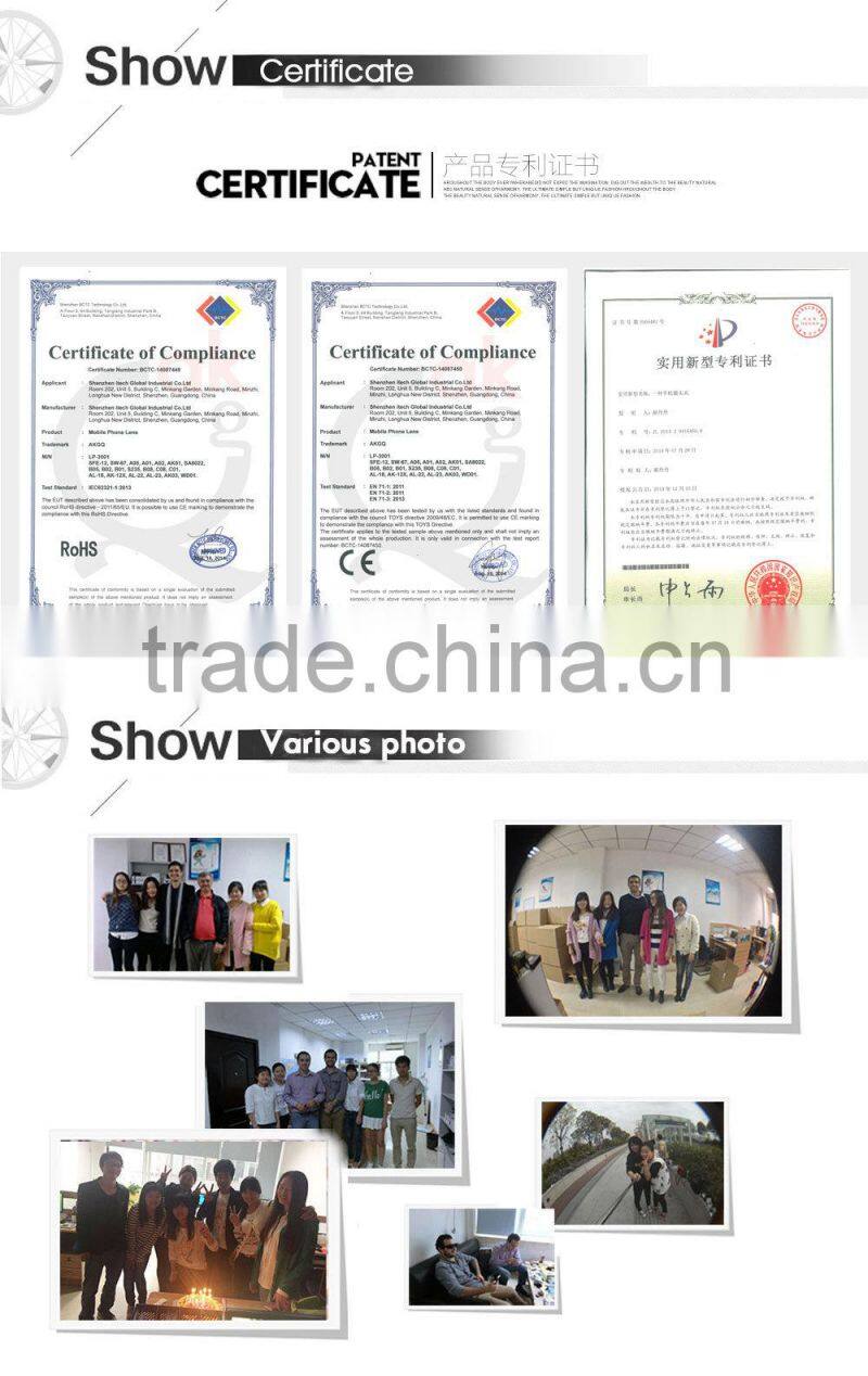 3 in1 Smartphone Lens Kit Cellphone Lens Macro Wide Angel Fisheye Lens for samsung galaxy s6 iphone 6