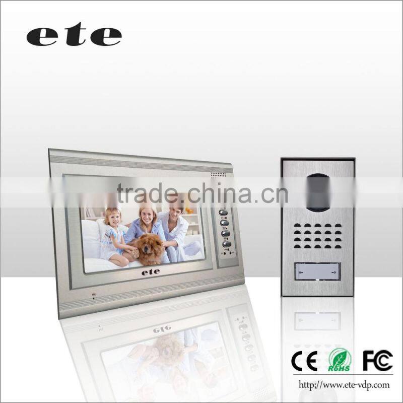 Single house/ apartment / villa video/ audio intercom system CE/ ROHS hand free videos door phone apartment video door bell