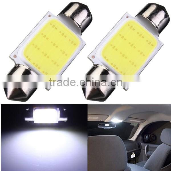 High Quality 36mm Festoon COB 12 Chips DC 12V LED Car Dome Reading Lights Auto Interior Lamps Super Bright Bulbs Power