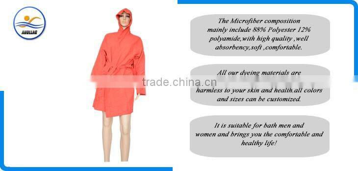 High standard fashion red microfiber bathrobe 2016