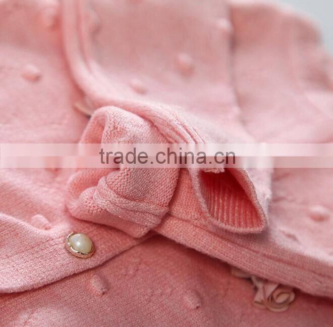 New design cardigan computer knitted sweater for big Girls