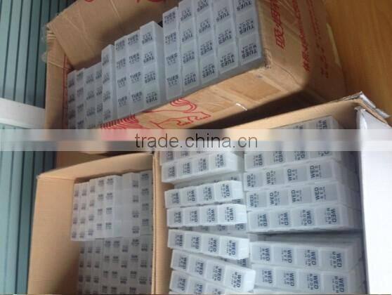 V-PB030 Custom Printing 28 Compartments Notebook PU Leather 7 Day Pill Box