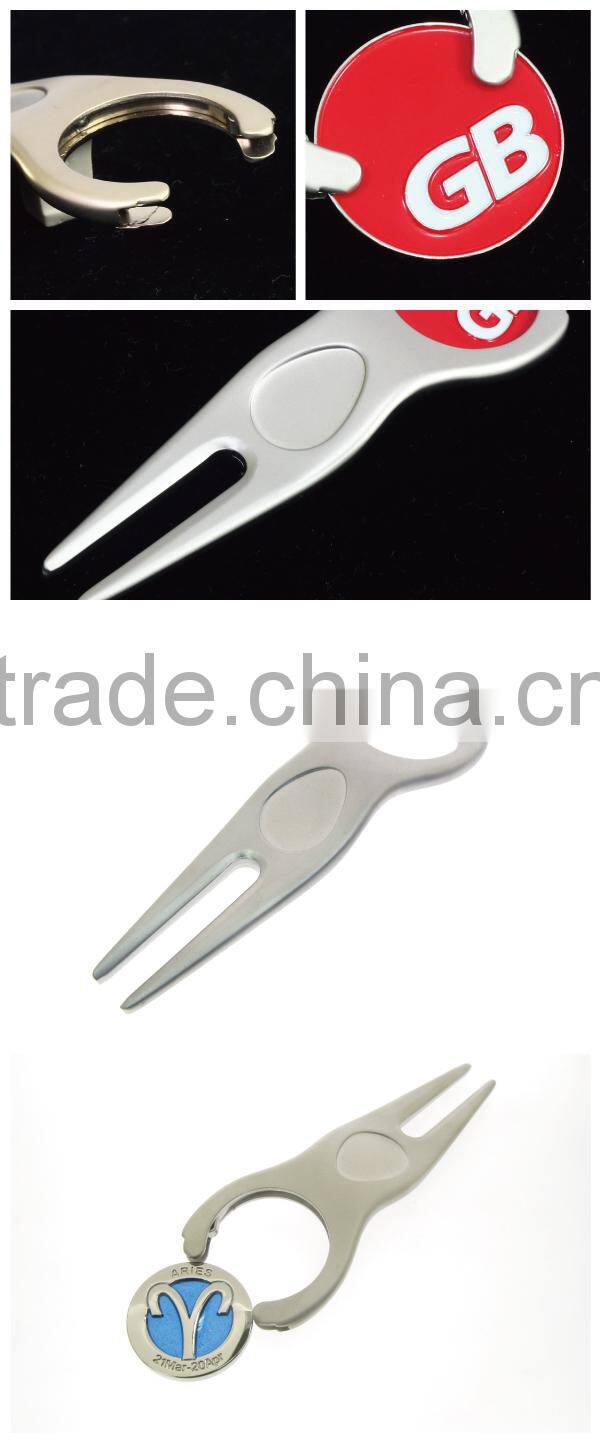 Custom logo cheap metal golf divot tools/golf divot repair tool