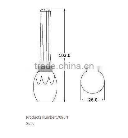 New design black lovely flowers bottle eyeliner container with long lid