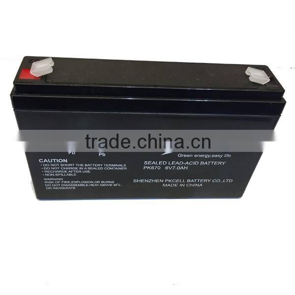 PK-670 6v 7ah MF lead acid battery SLA AGM battery for UPS cell