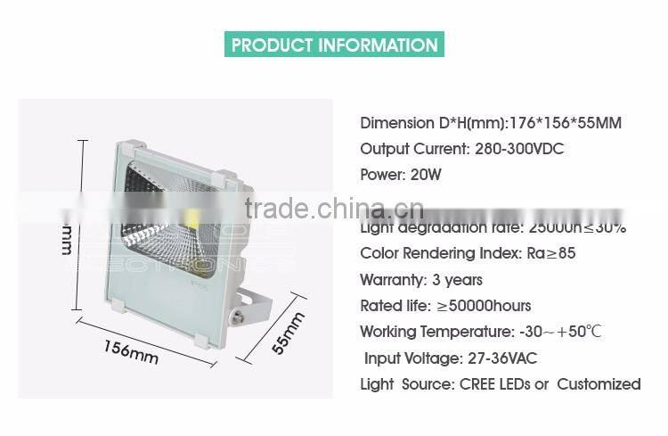 IP65 Waterproof outdoor 20w led basketball court flood lights