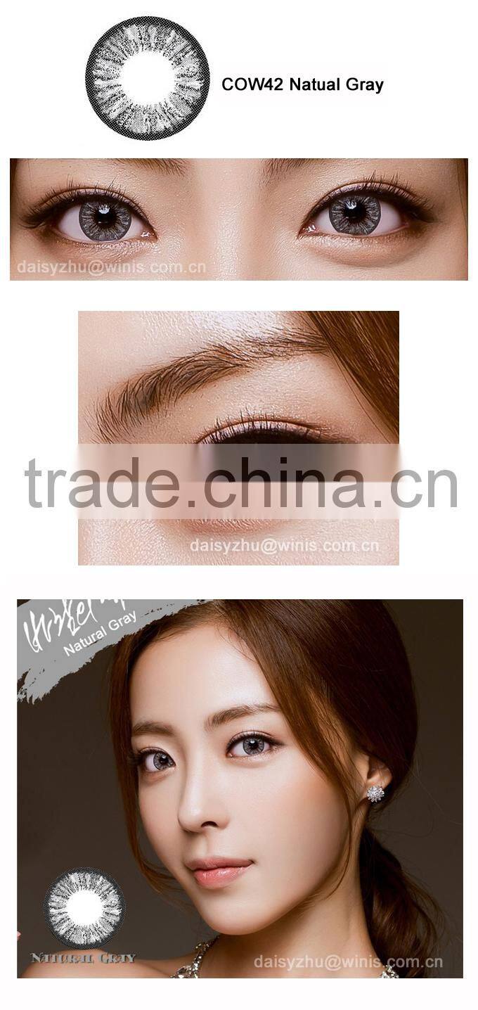 50 colors Colors of the Wind COW42 Natual Gray cosmetics wholesale color contact lens yearly 3 tone korea contact lenses