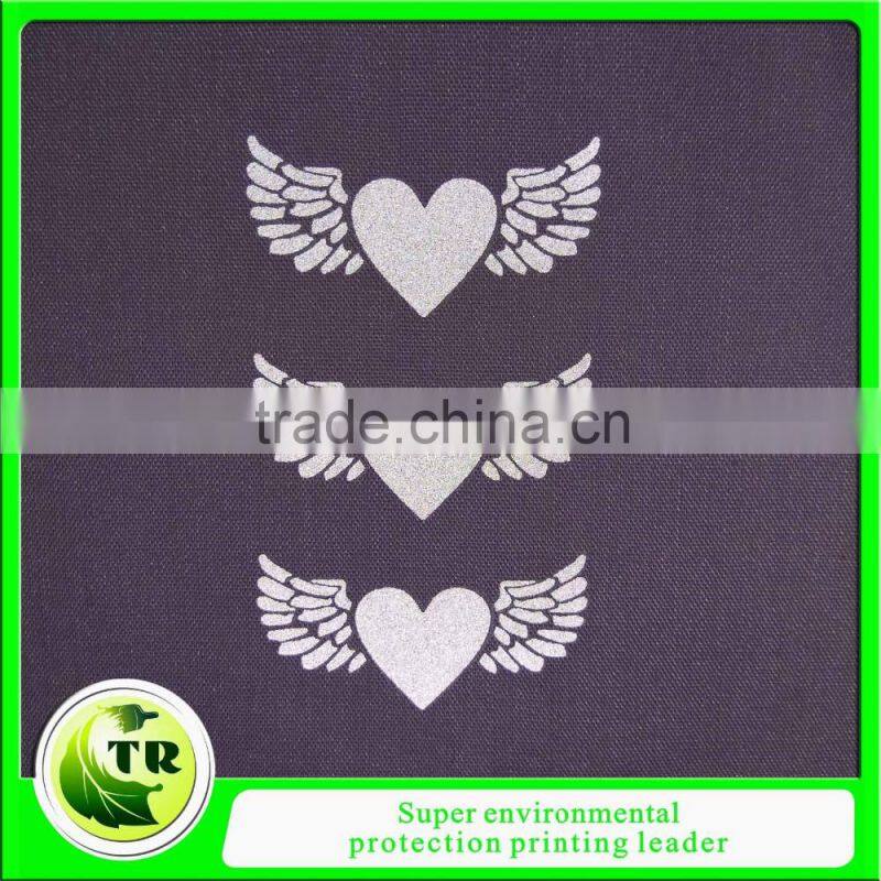 silicon reflective transfer printed logo label for uniform clothing