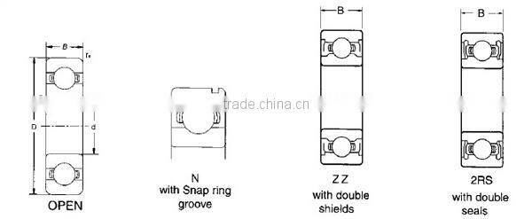 hot sale high speed and low noise chrome steel china 608zb skateboard bearings