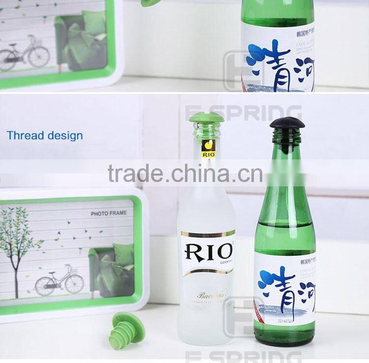 Silicone screw shape food grade wine bottle stoopers