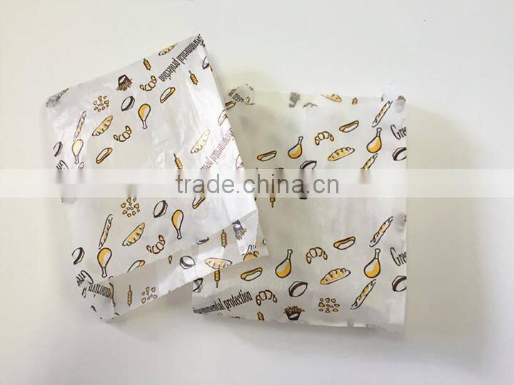 White Greaseproof Food Paper Bag with Custom Printing