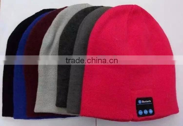 Wholesale bluetooth headphone beanie hat, knitted wireless bluetooth earphone winter warm hat