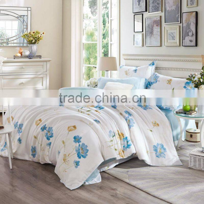 Fresh and elegant new designs home textile fabric bed sheet /padded comforter sets / white hotel bed sheet wholesale