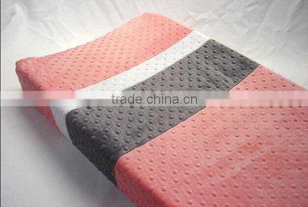 Grey and Blue Dolphin Design Changing Table with dot minkee