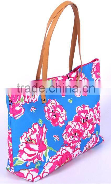 2016 Factory direct price polyester ladies tote handbag bags