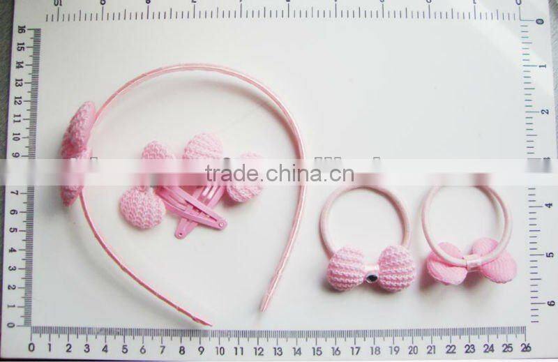 fashion pink hair accessories set