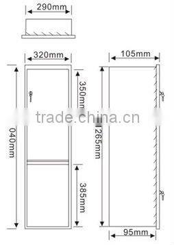 Recessed type paper dispenser with waste receptacte(A-800)
