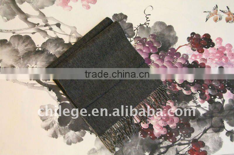 winter lovers long wool scarf with tassel woolen plain scarf