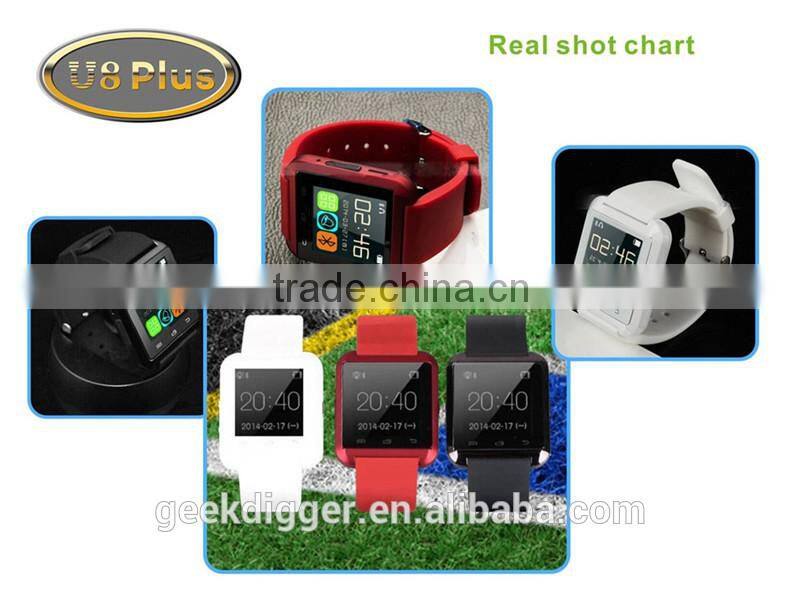 U watch u8+ Bluetooth Wrist Watch Fashion Smartwatch-White