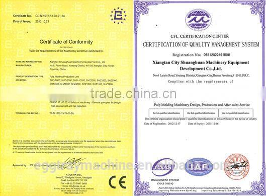 pulp machine from China factory paper making egg tray carton 5000 pcs/hour