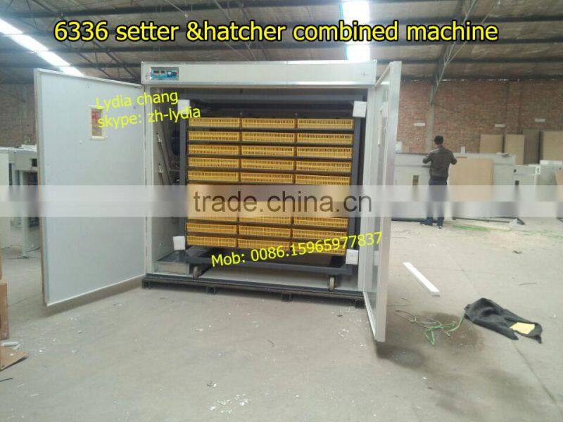 new type 6336 chicken incubator with CE,setter&hatcher combined egg incubator from lydia