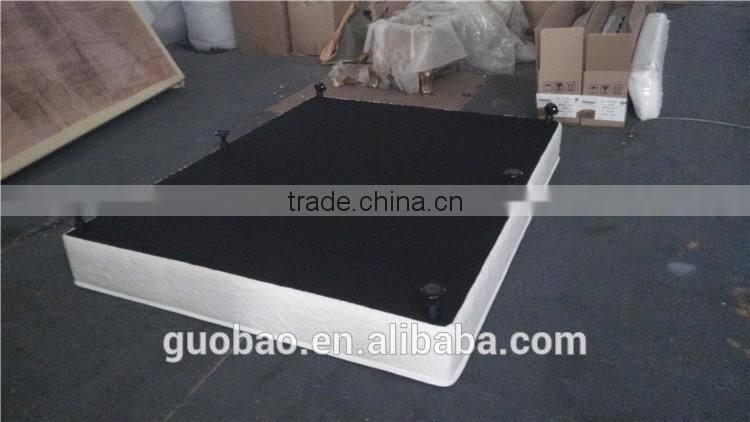 fixed fabric bed frame/mattress bed box/hotel wooden bed frame