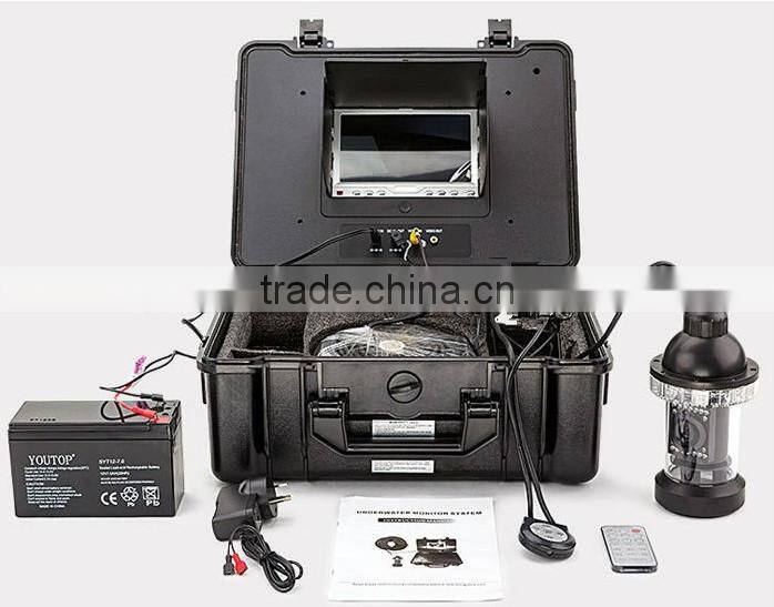 CCTV Underwater 7"LCD Screen 1/3 SONY EFFIO 420 TVL Camera with DVR and 20m Cable Rotate at 360 Degree