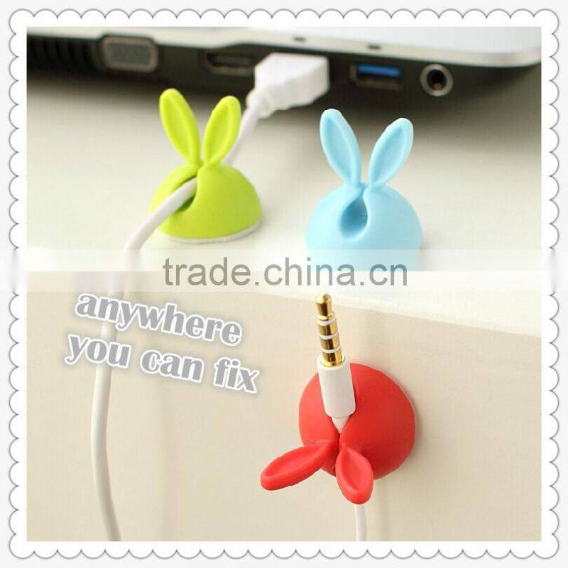 Wholesale eco-friendly silicone mini cable winder for mouse/earphone