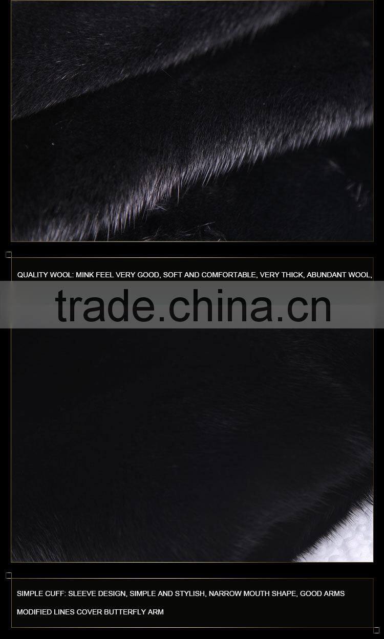 sale natural black mink fur coat with factory price