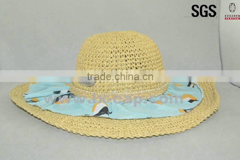 hand made floppy wholesale paper straw hat