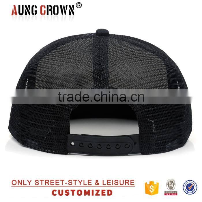 design your own custom design flat brim mesh trucker hats