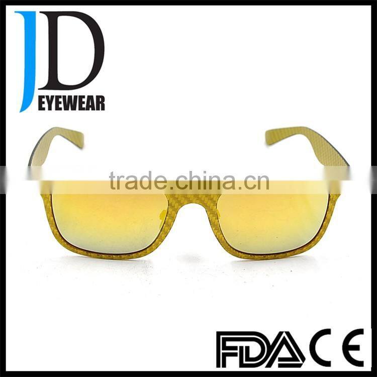 2016 vogue vintage sunglasses rectangle gold mirror carbon fiber sunglasses