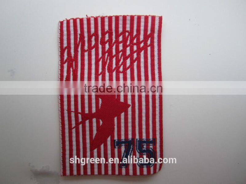 high definition soft damask woven labels,weaving letters design tags