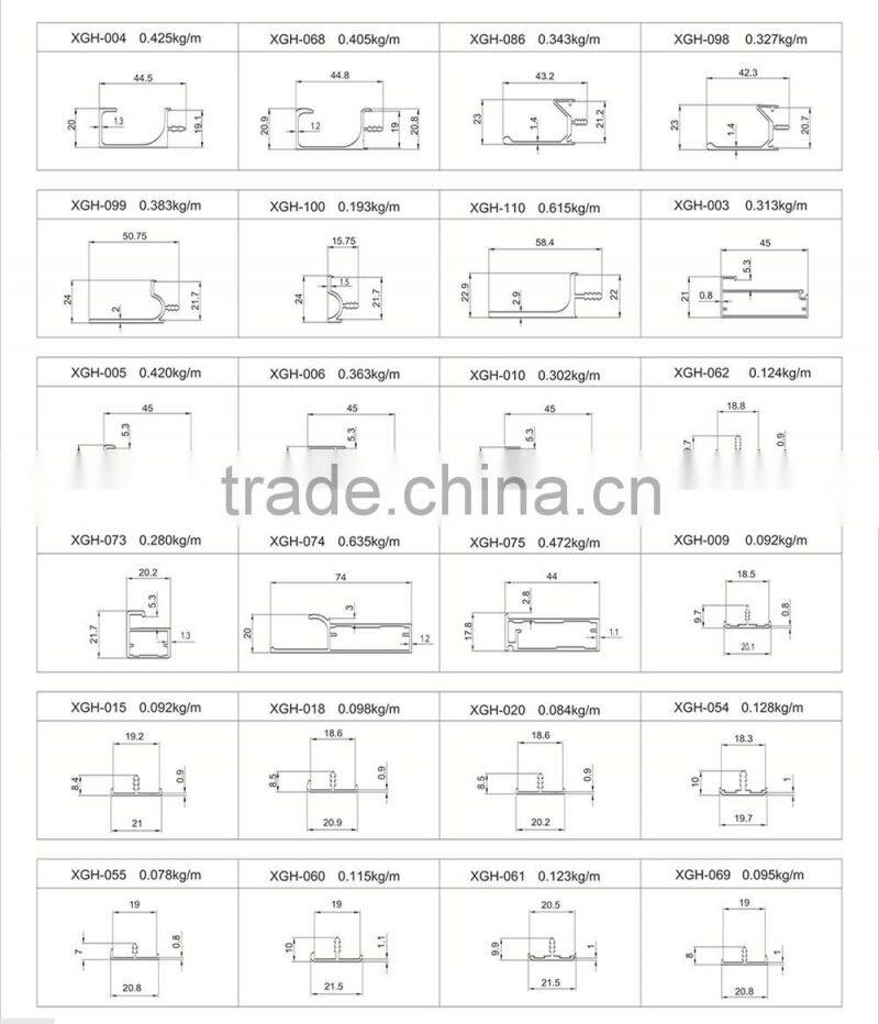 Kitchen g handle aluminum profile