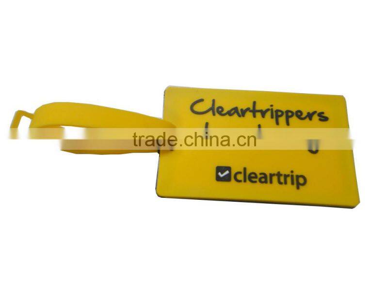 Customized soft pvc and silicone luggage tag