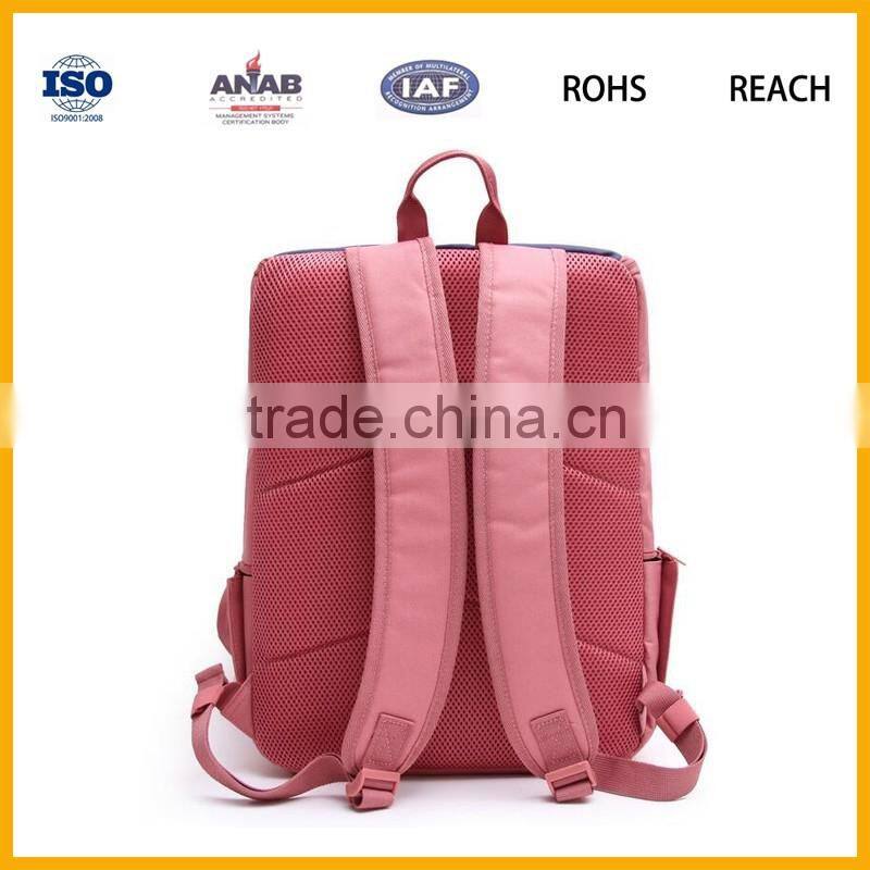 Leading Manufacturer Plain Style Nylon Material Red Young Boys Strong Schoolbag Backpack Leisure Bag