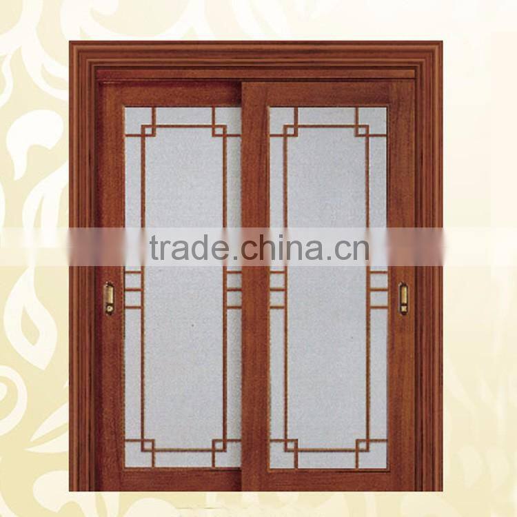 Design Customized Heatproof Interior Wooden Glass Sliding Doors