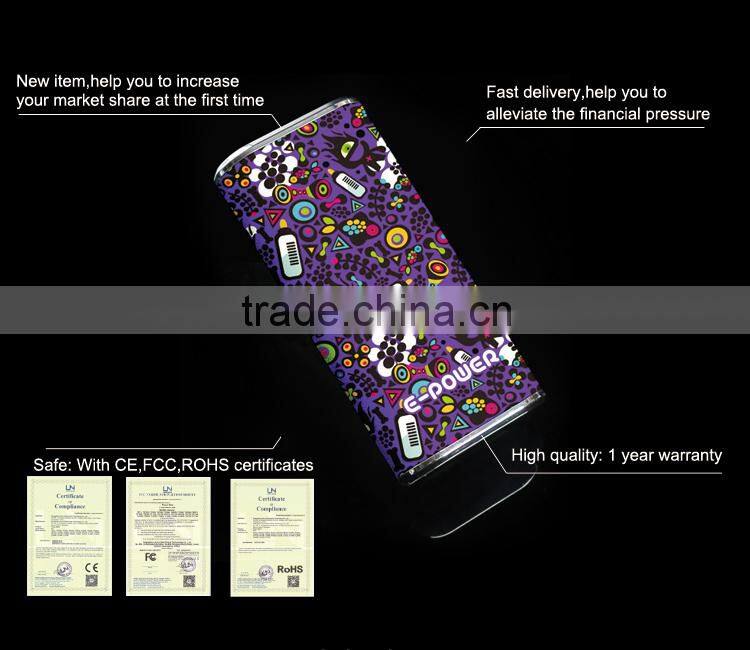 external battery charger led portable power bank 5000 mah