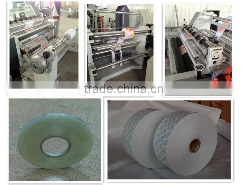 Horizonal type PVC PE BOPP film roll slitting machine