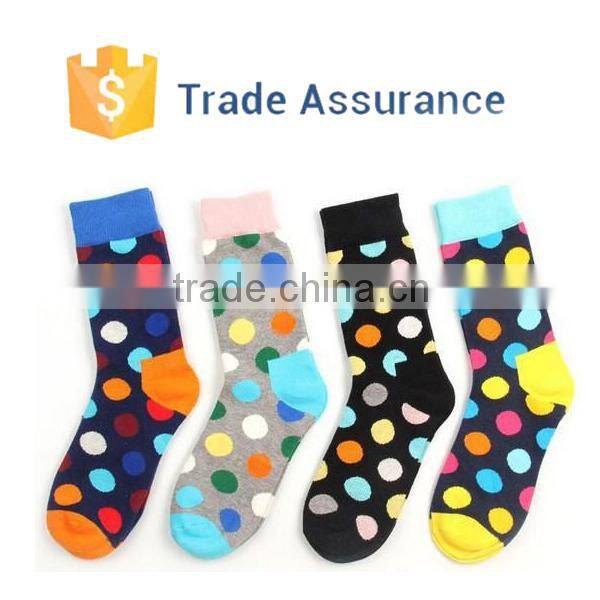 Custom Fashion High Quality Men's Dot Socks Men's Casual Cotton Socks Colorful Socks