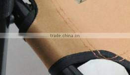 Outdoor double long chair lounge chair with wooden armrest